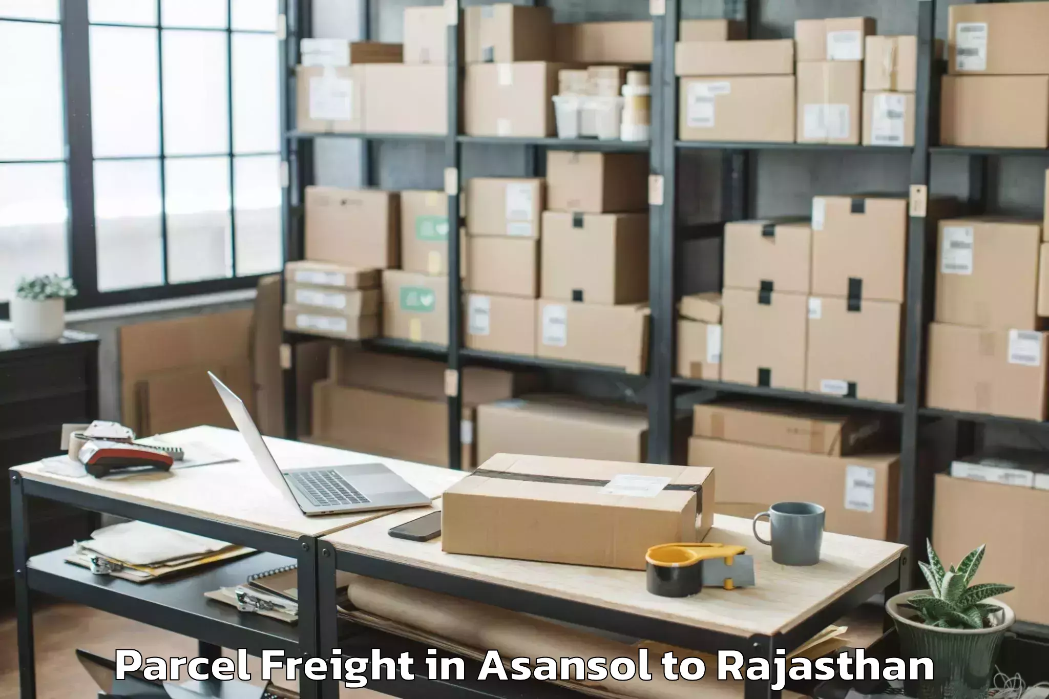 Book Asansol to Maharaja Ganga Singh Universit Parcel Freight